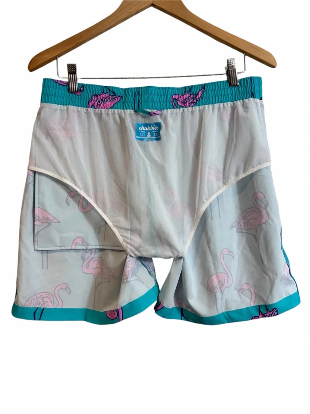 Chubbies Swim Trunks Flamingo Multi Pocket Shorts